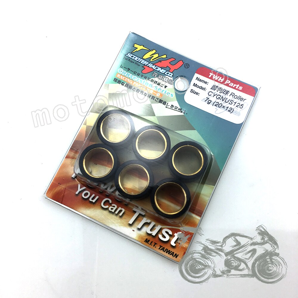 Twh performance racing variator rullsats för skoter bws 125 cygnus majesty 125/150 maxster x-city x-max  zy 125 sammet 150 20 x 12