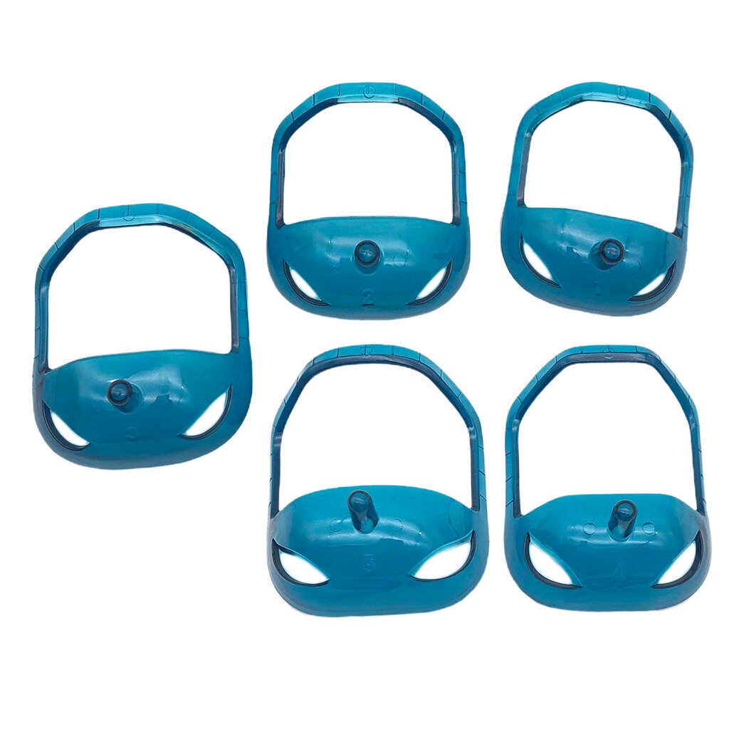 5x Goatee Template, Beard Comb Facial Hair Trimming Shaping Template Tools for Men: Blue