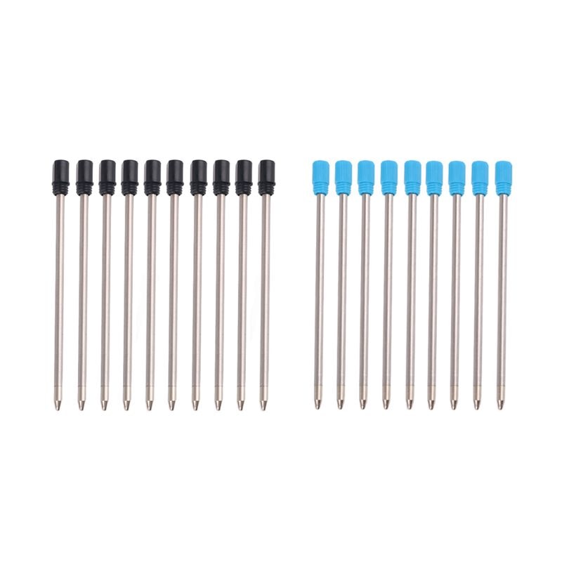 10 stuks Balpen Vullingen Vervanging 1.0mm Blauw Zwarte Inkt Kleur School Kantoor