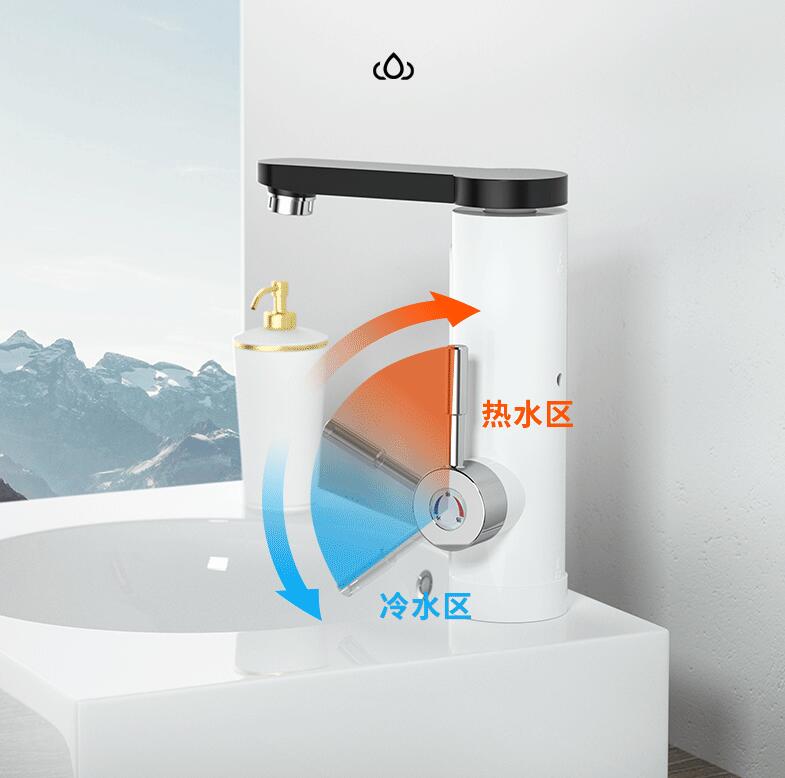 3300W Electric Instant Water Heater Faucet Tap LED Ambient Light Temperature Display Bathroom Kitchen Instant Heating Tap