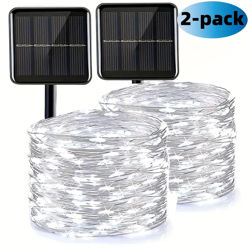 Solar Fairy String Lights 32M Solar Led Light Outdoor 8 Modes Waterproof, Solar Lights For Garden Led Lights Christmas Decor: forest green / 61-70W