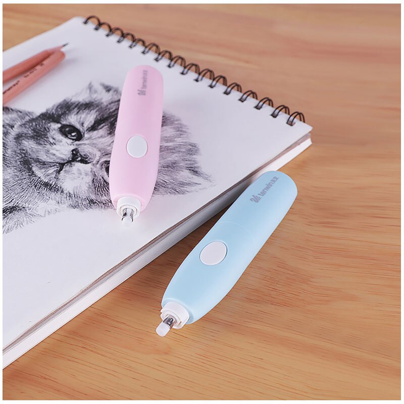 Electric Pencil Eraser Kit Battery Operated Highlights Erasing Effects Office Students Electric Eraser for Sketch Stationery Art