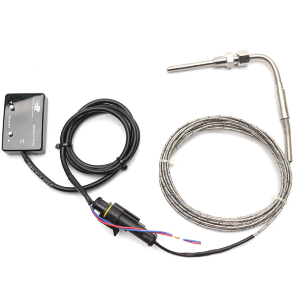 Pantalla Digital LED pirómetro medidor de temperatura de escape motocicletas coche modificado Indicador de Gas con Sensor de Metal accesorios coloridos
