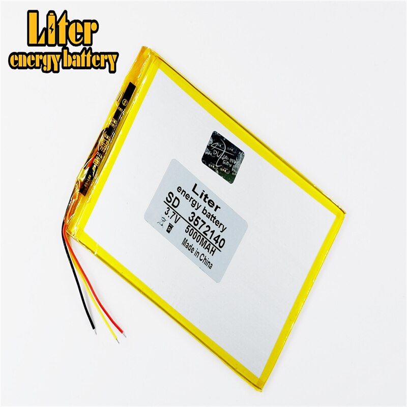 3 line 3.7V 5000mAH 3572140 (polymer lithium ion battery ) for tablet pc FOR