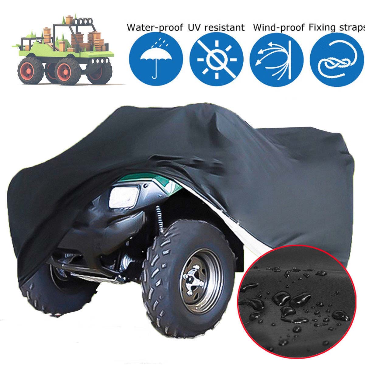 55 ''Grasmaaier Tractor Cover Tuin Buiten Yard Riding UV Protector Waterdicht