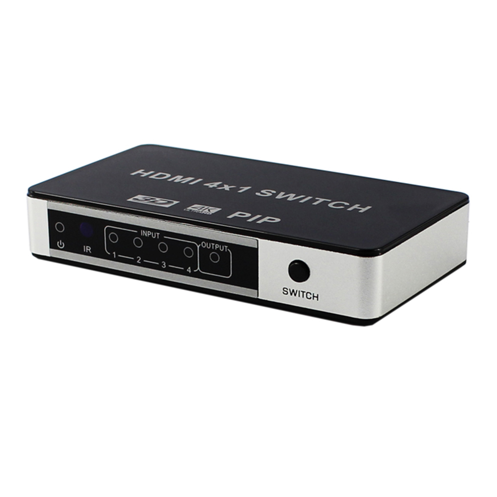 Hdmi HD video switcher 4 in 1 out 4PIP screen preview four in one out 4 cut 1 HDMI switch