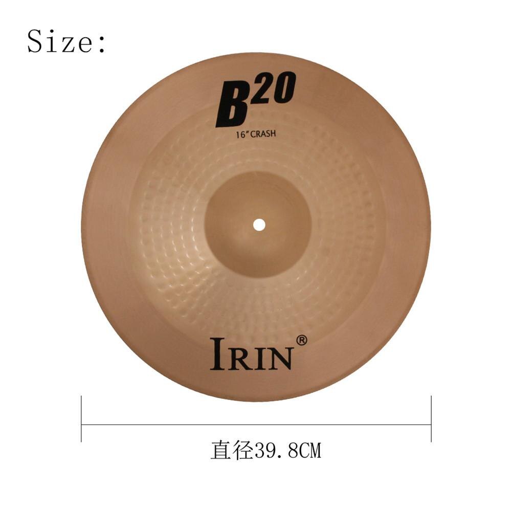 16 Inch B20 Cymbal Portable High-precision Bronze Cymbal for Drum Set Percussion Instruments Players Beginners