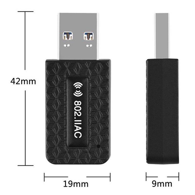 AC1300 USB 3,0 WiFi Adapter-2,4G/5G Dual-Band kabellos-Netzwerk Adapter, geeignet für PC Schreibtisch, Mu-MIMO WiFi Dongle