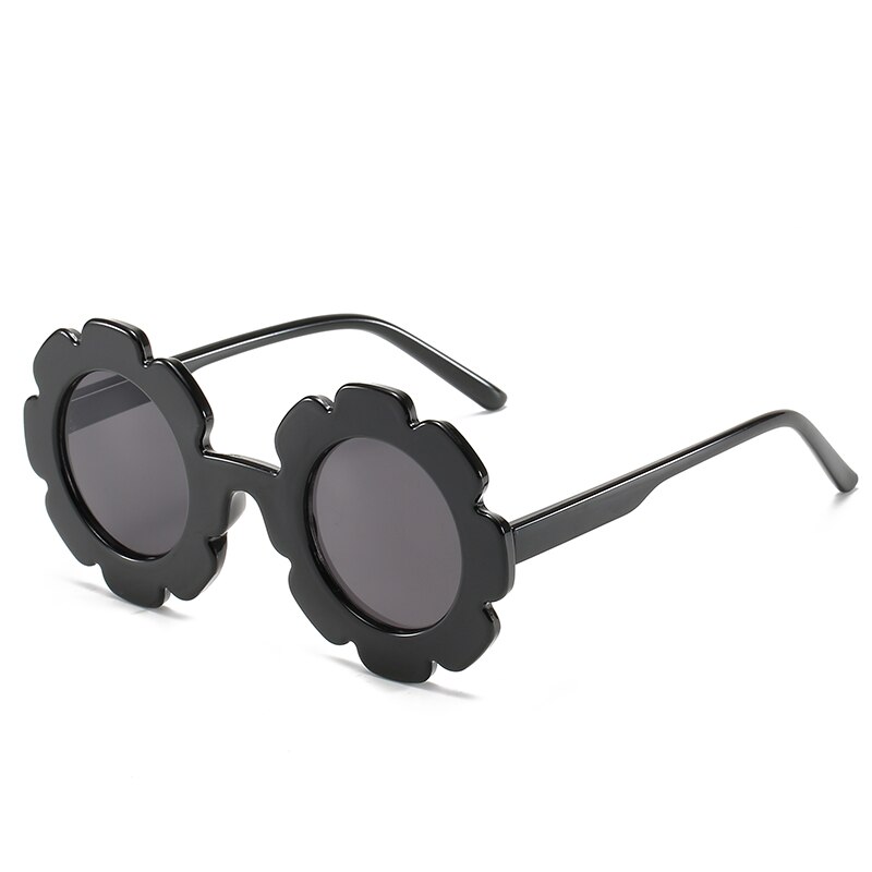 Kinderen ronde bloemen zonnebril jongen meisje bril gradiënt lens zonnebril voor merk kinderen loveliness shades  uv400: 13-kd6311-c1