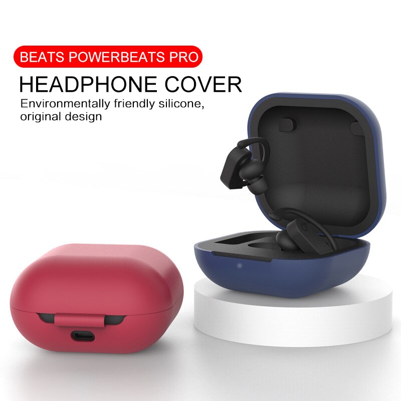 Waterproof Portable Headphone Cover Protective Case For Beats Powerbeats Pro Headset Silicone Cases Wireless Headset Accessories