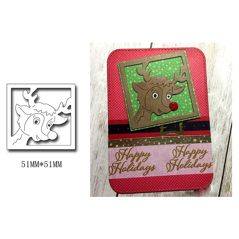 Troqueles de corte de Metal de animales, pingüino, pájaro, dragón, alce, cachorro para álbum de recortes, plantillas de troqueles para tarjetas grabado en relieve para fotos, tarjetas: 1