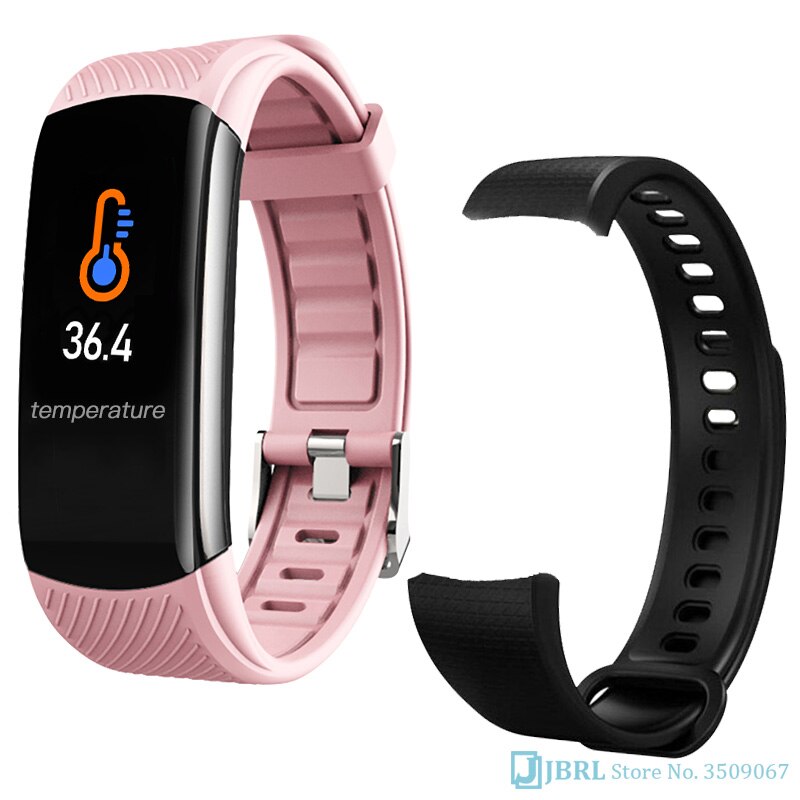 Temperaturklokke barn barneklokker for jenter gutter armbåndsur barn studenter bluetooth klokke elektronisk digital armbåndsur: Pinkk legg stropp