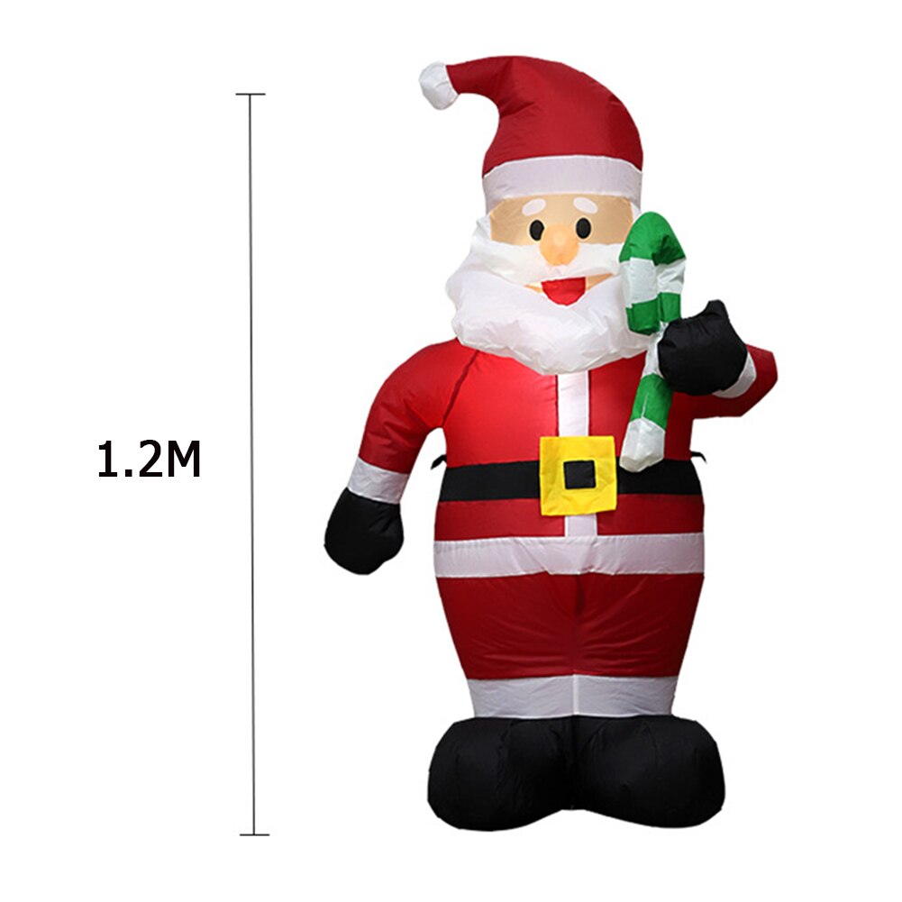 1.2M Led Opblaasbare Kerst Kerstman Ornament Kerstversiering Outdoor Voor Thuis Navidad Jaar Party Decor