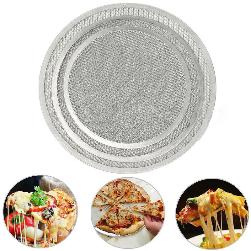 Newcomdigi Naadloze Aluminium Pizza Screen Bakplaat Metalen Net Bakvormen Keuken Gereedschap Pizza Acessorios 6 inch-14 inch