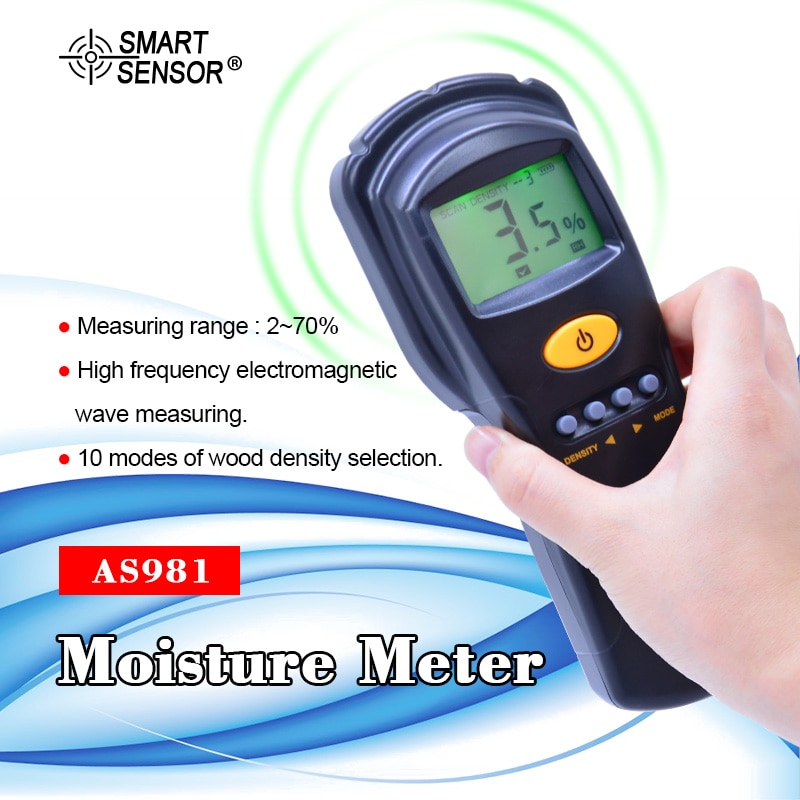 Smart Sensor Digitale hygrometer Vochtmeter voor hout/karton Hout Vochtigheid Tester Fast & Precieze Magnetron Meting