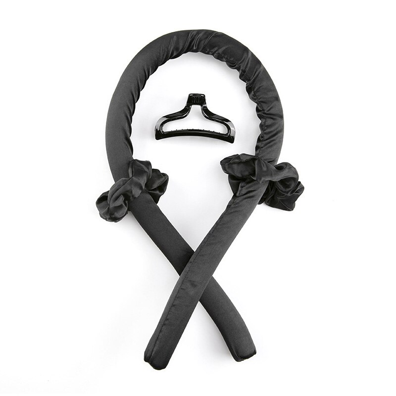 Heatless Curling Rod No Heat Hair Curlers Ribbon Headband Hair Rollers Sleeping Soft Curl Bar Wave Formers Hair Styling Tool: Foam-BKP