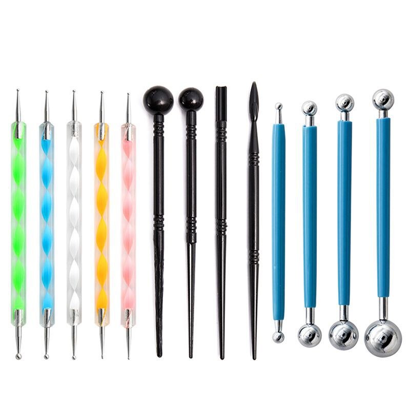 13Pcs Mandala Dotting Tools for Rock Painting Kit Dot Art Rock Pen Paint Sets Dotting DIY Tools Kit: Default Title
