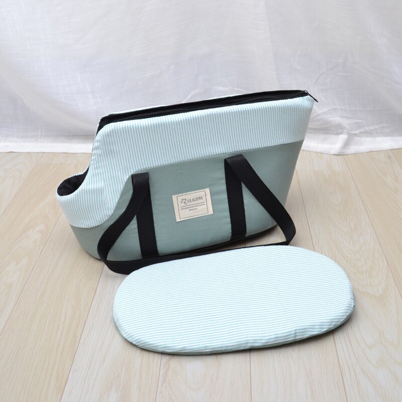 Gato plegable para transportar al aire libre, bolso de viaje para perros, bolso portátil transpirable para mascotas, bolsas frontales para gatos pequeños y medianos: green