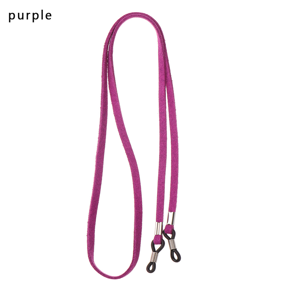 Leer Hoge Elasticiteit Zonnebril Lanyard Strap Ketting Lenzenvloeistof Bril Ketting Koord Leesbril Riem: purple