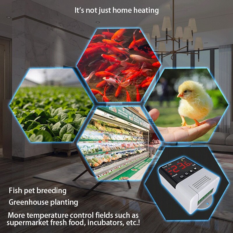 Wireless Wifi Temperature Controller Thermostat AC110-220V DTC1201 NTC Sensor Digital Display APP Control for Smart Home