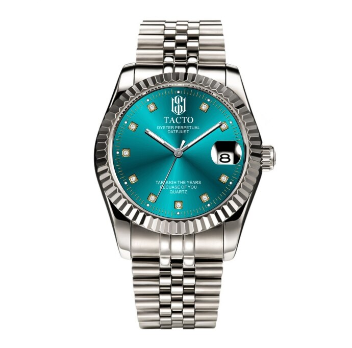 Holuns uhr herren uhren 316L stahl uhr diamanten Miyota quarz business männlichen armbanduhr kalender datum 50M wasserdichte: TACTO 40mm-5
