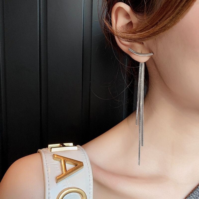 Koreaanse Lange Tassel Oorbellen Voor Vrouwen Trendy Geometrische Bengelen Oorbellen Sieraden Vintage Kolczyki Brincos