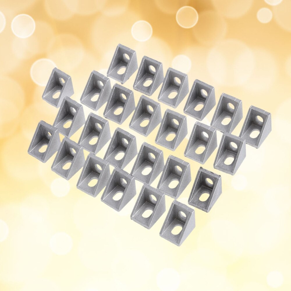 50Pcs Aluminium Hoek Beugel Joint Hoek Hoek Beugel Sluiting Voor T Slot Aluminium Extrusie Profiel