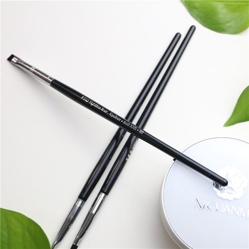 32 # pędzle robić makijażu zawodowiec cienki mały pędzel robić eyelinera precyzyjny cienki kątowy płaski pędzel robić eyelinera syntetyczne piękno szczotki kosmetyczne pojedyncze