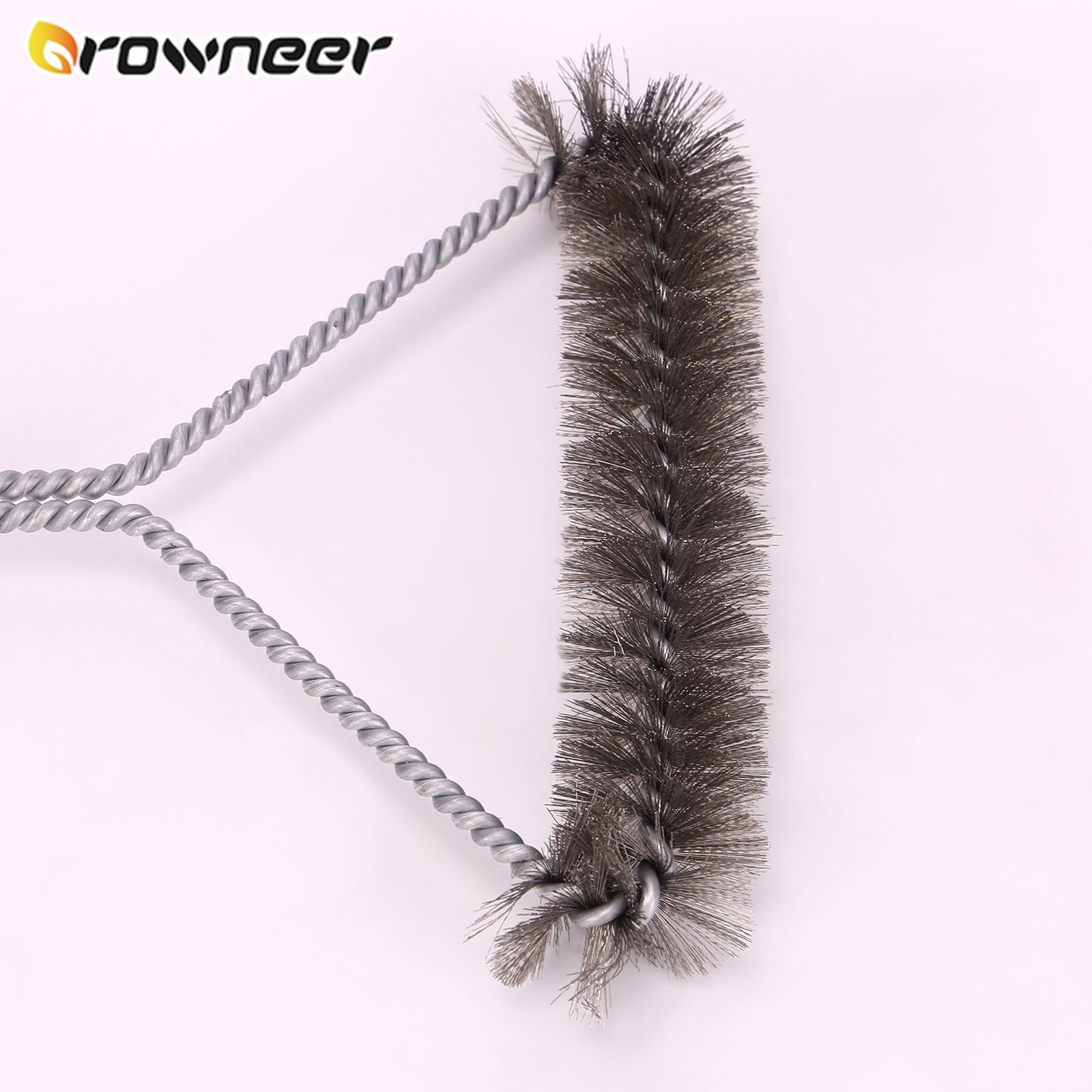 Cepillo de limpieza potente para barbacoa, cepillo de Metal para parrilla de barbacoa, negro, cerdas de alambre útiles, limpiador triangular, herramientas