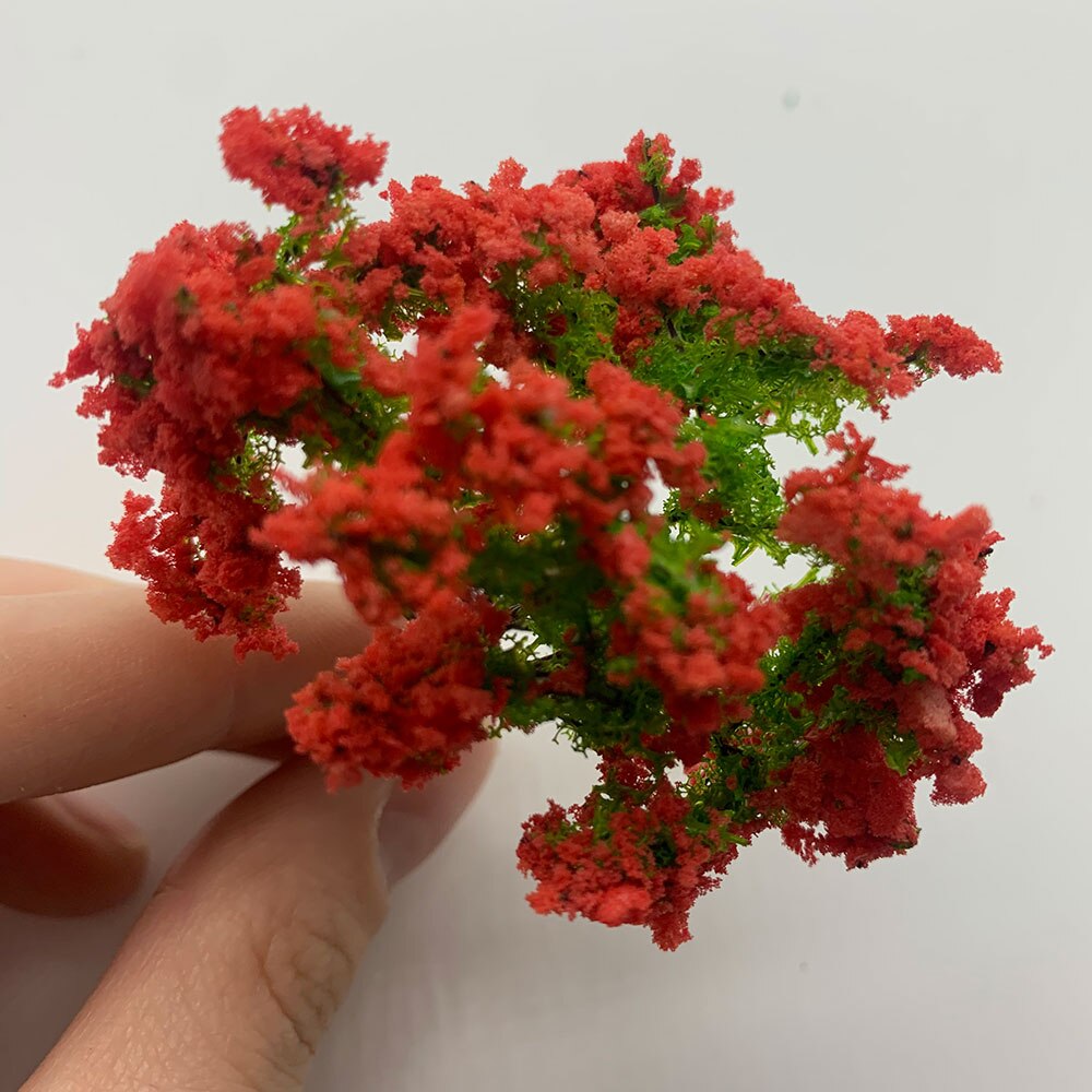 2PCS 65mm Handmade Metal Wire Model Trees 1/87HO Scale Model(Flower)Trees Miniature Landscape Model Train Railway Layout Scenery