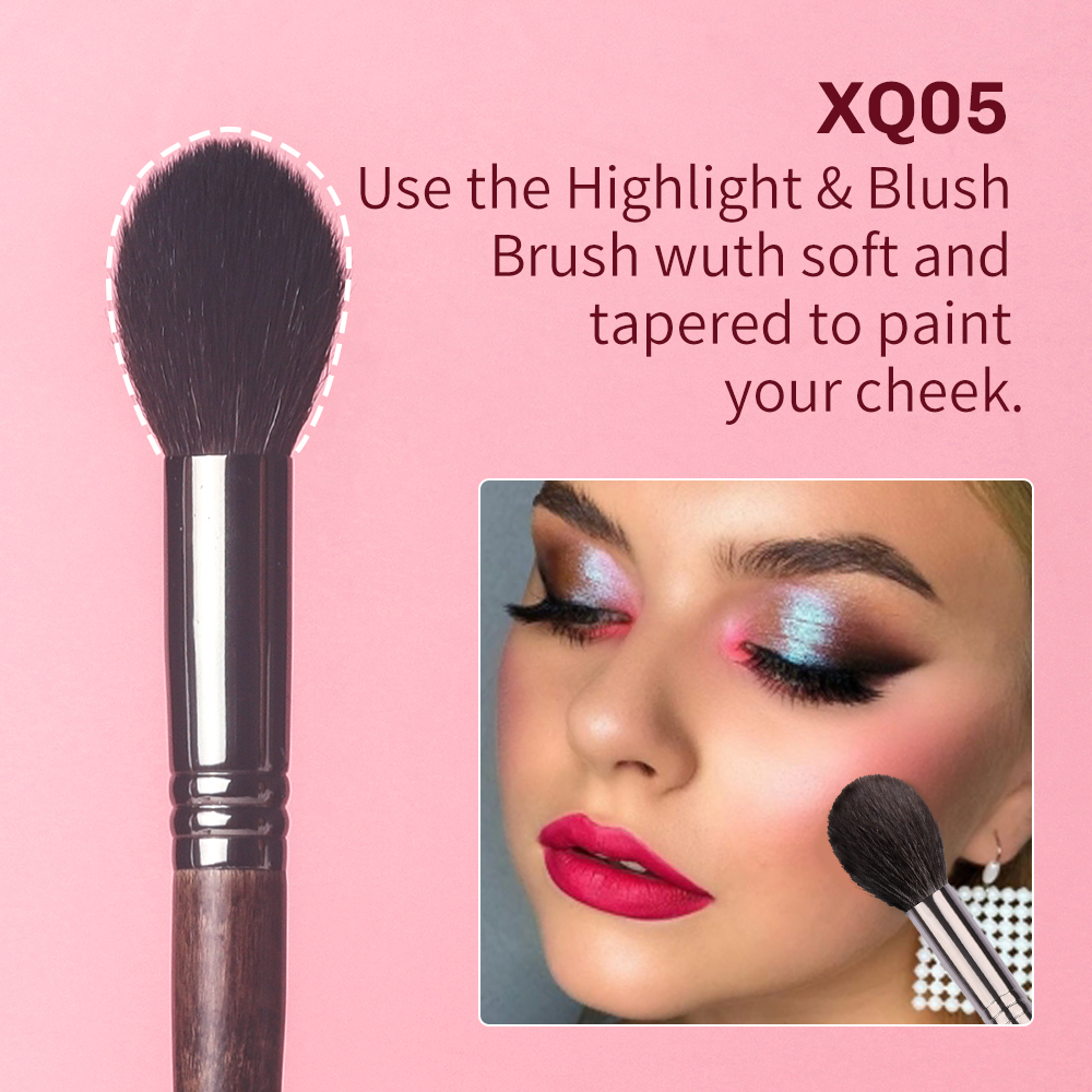 OVW kozie włosy profesjonalny pędzel zestaw robić makeupu zestaw naturalny Brochas Maquillaje makijaż zwężający się mikser wyróżnij pędzel róż robić policzków