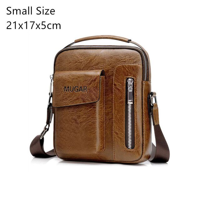 Casual Mannen Schoudertas Vintage Crossbody Tassen Mannelijke Tas Pu Lederen Handtas Capaciteit Mannen Messenger Zakken Zak: Brown