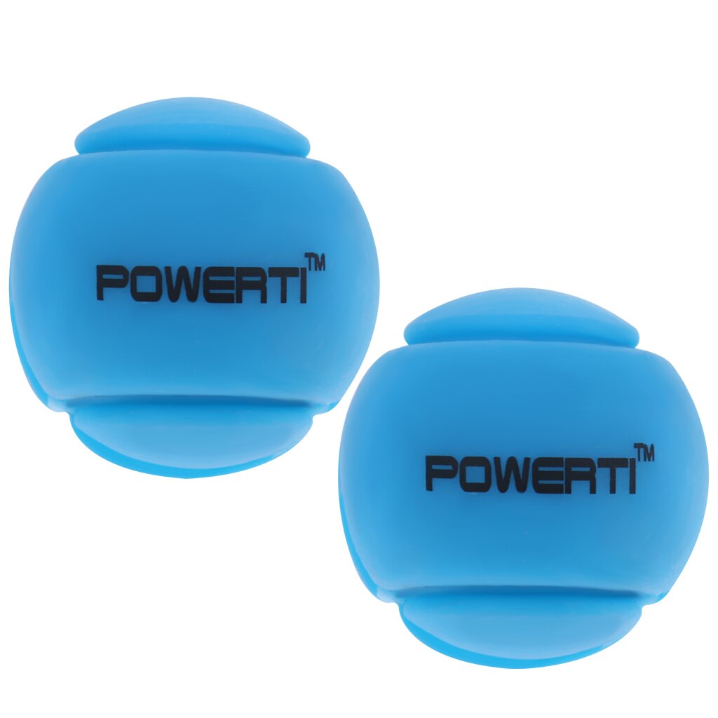 2 Pack Premium Siliconen Bal Dempers Tennisracket Accessoires-Diverse Kleuren: Blauw