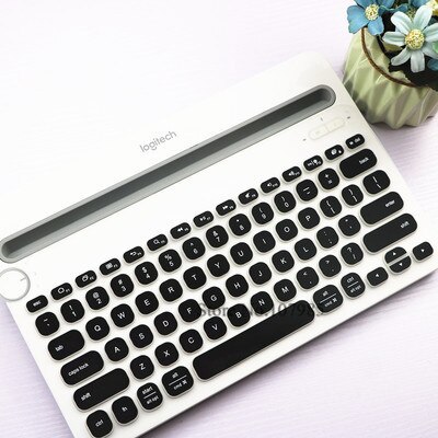 Tastatur Abdeckung Schutz Für Logitech K480 Bluetooth Multi-Gerät Tastatur Silikon Staubdicht kabellos Schreibtisch Staub haut Film: Schwarz