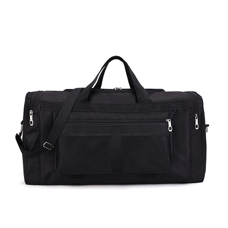 Sporttas Nylon Hand Duffel Sporttas Mannen Training Zak Fitness Yoga Tas Reisbagage Schoudertas Zwart Sport Handtas sac De: Black