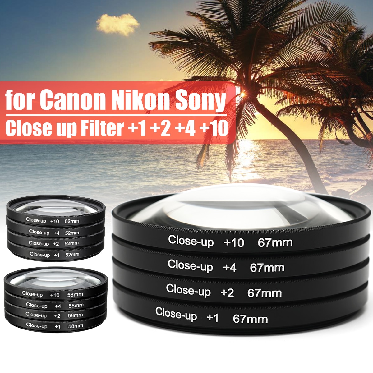Kamera Close Up Filter Objektiv Kit 67mm Makro Objektiv 1 + 2 + 4 + 10 für alle DC/DV/DSLR/SLR Digital Kamera objektiv Filter Set