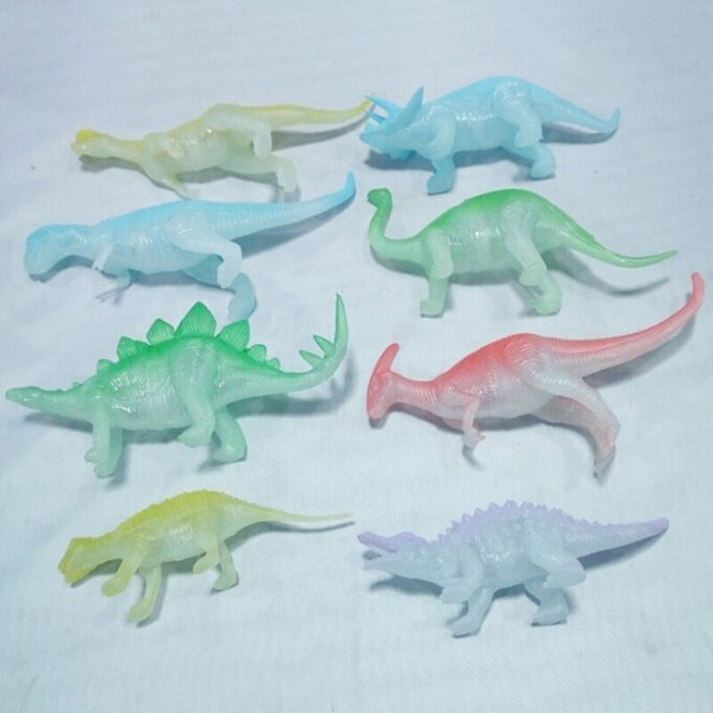 8 pcs/set Night Light Noctilucent Dinosaures Figures Toy for Children Kids Toys & Hobbies