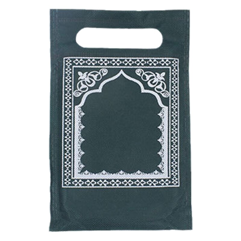 Alfombra de oración musulmana plegable, alfombra islámica interactiva de oración, ornamento para Eid Ramadán, decoración religiosa: Ink