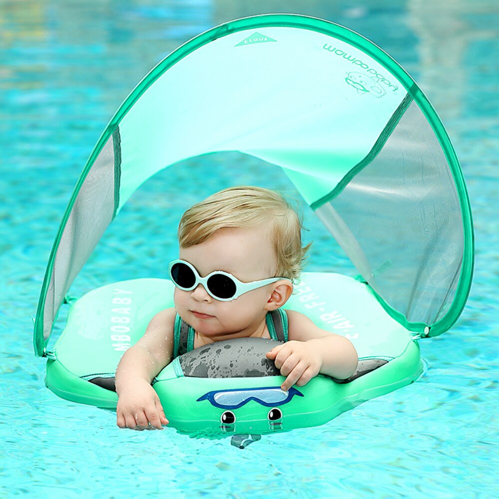 Baby Baby Niet-Opblaasbare Float Zwemmen Ring Kinderen Taille Float Ring Drijft Zwembad Speelgoed Zwemmen Trainer Groen Roze 2 kleuren
