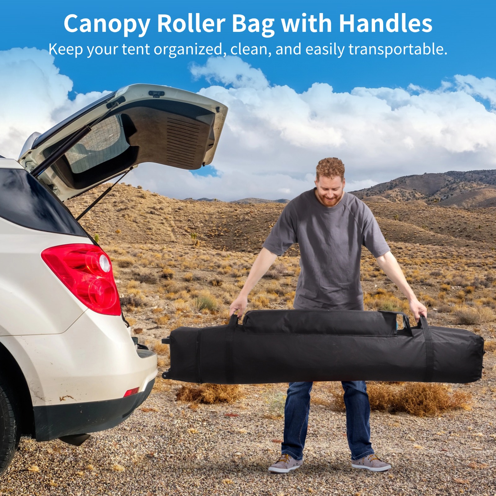 9,4 × 9,4 × 61 cala Uniwersalna torba na rolkę z baldachimem Wodoodporna torba namiotowa z baldachimem 800D Oksford płótno Torba robić przechowywania z baldachimem