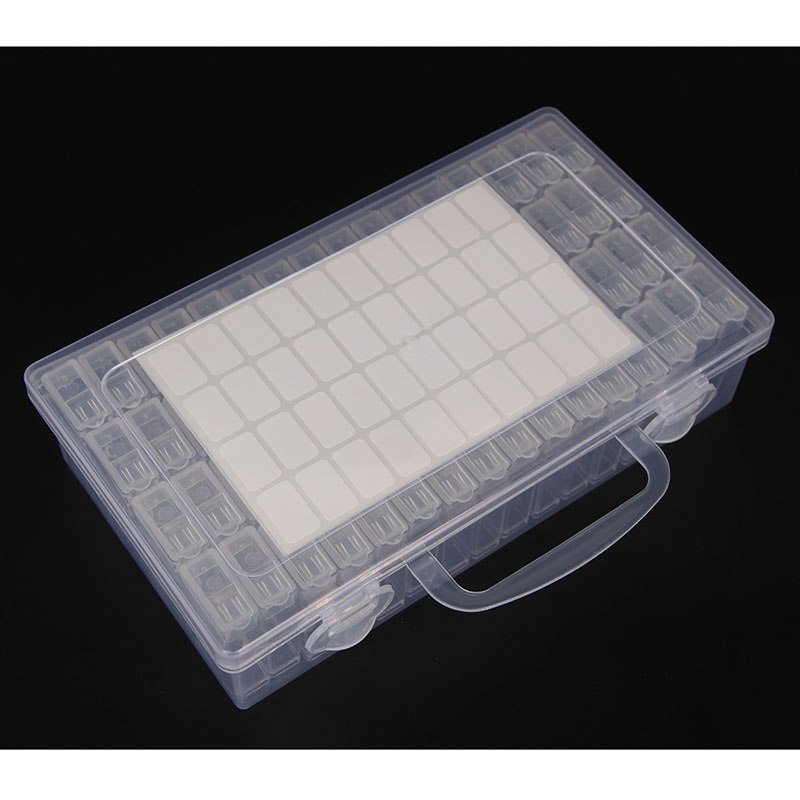 Diamant Schilderen Gereedschap S Opbergdoos 64 Slot Rhinestone Container Steen Diamant Borduurwerk Case Sieraden Boor Organizer: 64 PCS storage
