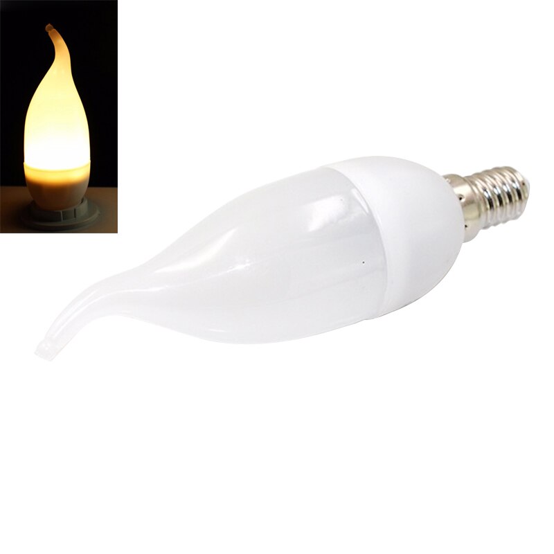 Ledet stearinlys pære 5w tip boble hale krystal lysekrone speciel  e14, pull hale (varm hvid 220v): Default Title