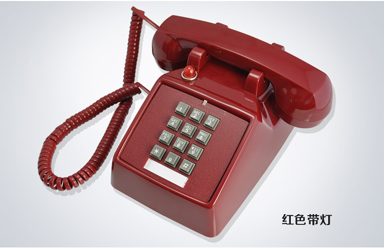 Teléfono antiguo rojo HA(25)T(2), campana de Metal fija clásica decorativa