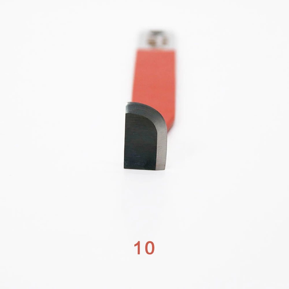 Cuchillo de acero de tungsteno, herramienta de corte de Cuchilla de recorte en blanco, resistente al desgaste, de aleación superdura, tamaño pequeño: 10