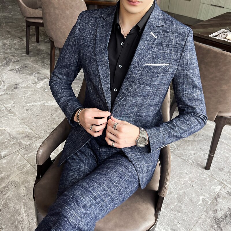 boutique men casual business suits classic slim men wedding groom banquet party evening dress office social formal wear