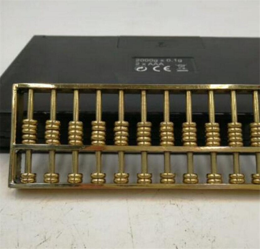 Koperen Standbeeld Collectable Chinese Messing Gesneden Lucky Oude Abacus Abacus Koperen Ornamenten Prachtige Kleine Standbeelden