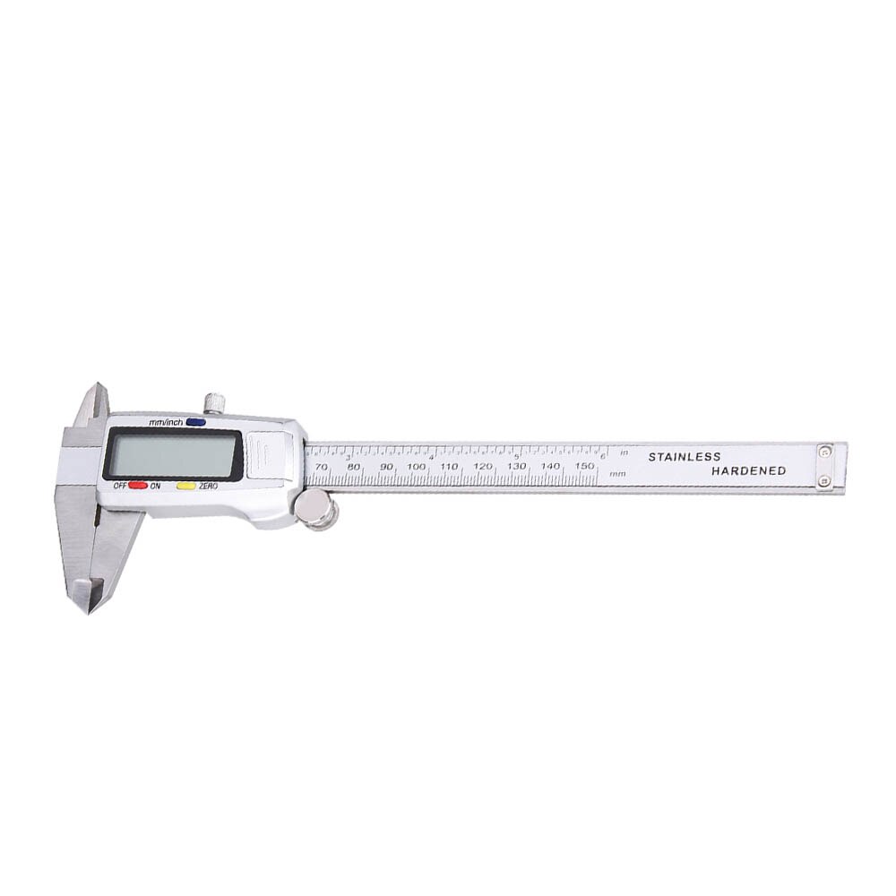 Digital Vernier Caliper Stainless Steel 6 Inch 150mm Electronic Digital Metal Caliper Micrometer High Precision Measuring Tools: Silver no with Box