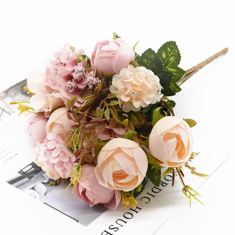 30cm kunstige rose buketter hjem dekorasjon tilbehør bryllup forsyninger stue møbler diy blomsteroppsats: 2
