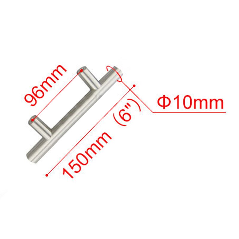 Meubels Handgrepen 64Mm-288Mm Roestvrij Staal T Bar Handgrepen Voor Meubels Kast Knoppen En Handgrepen Pull Voor kastdeur: B6691-2A