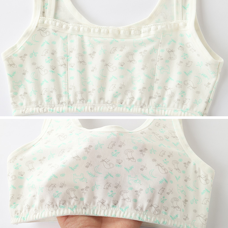 [B232] Backless Beha Meisjes Katoen Mooie Leuke Student Ondergoed Zomer Vest-Stijl Zoete Bloemen Kleine Sling 8-16 Jaar